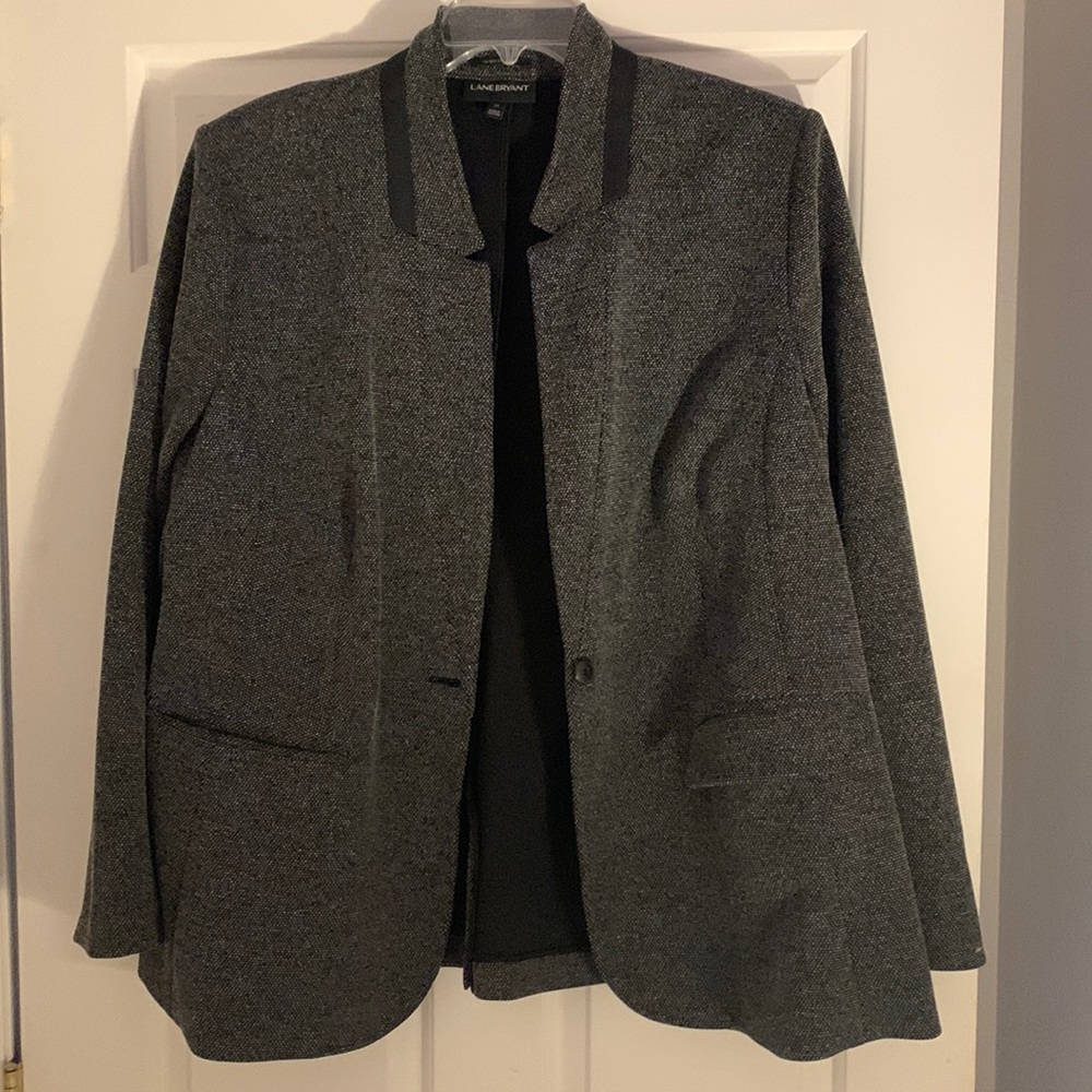 Lane Bryant Gray Tweed Blazer, Size 22